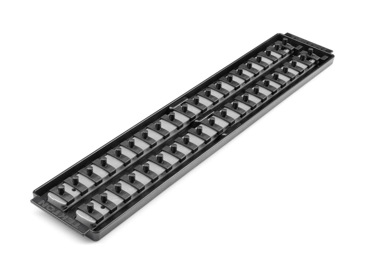 TEKTON 1/4 Inch Drive 2-Rail Socket Organizer Set, Gray (40-Tool) | OST03340 Main image