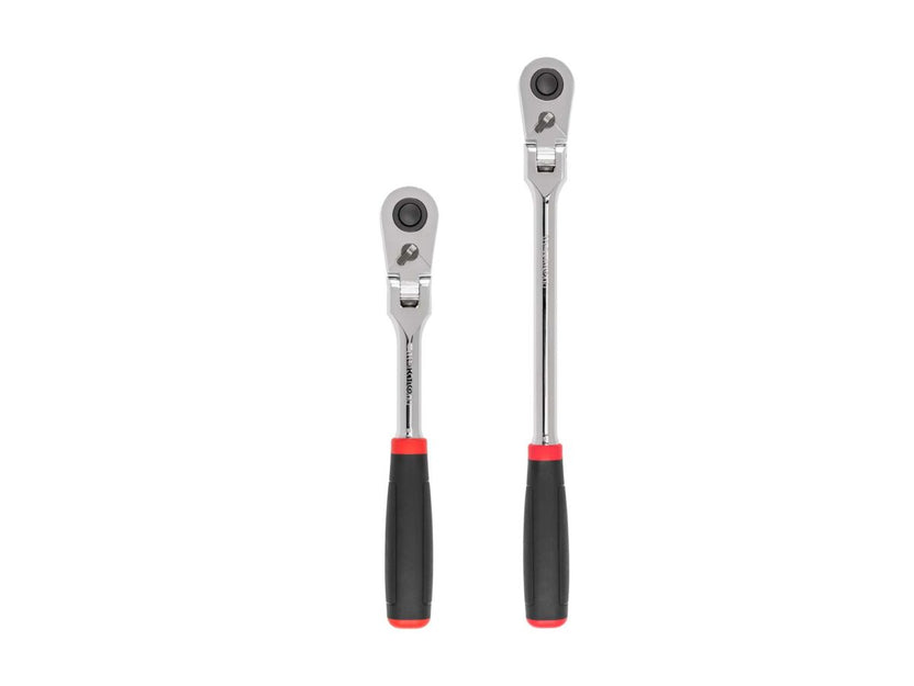 TEKTON 1/2 Inch Drive Flex Head Quick-Release Comfort Grip Ratchet Set, 2-Piece (10-1/2, 14 in.) | SRH92302 Main image