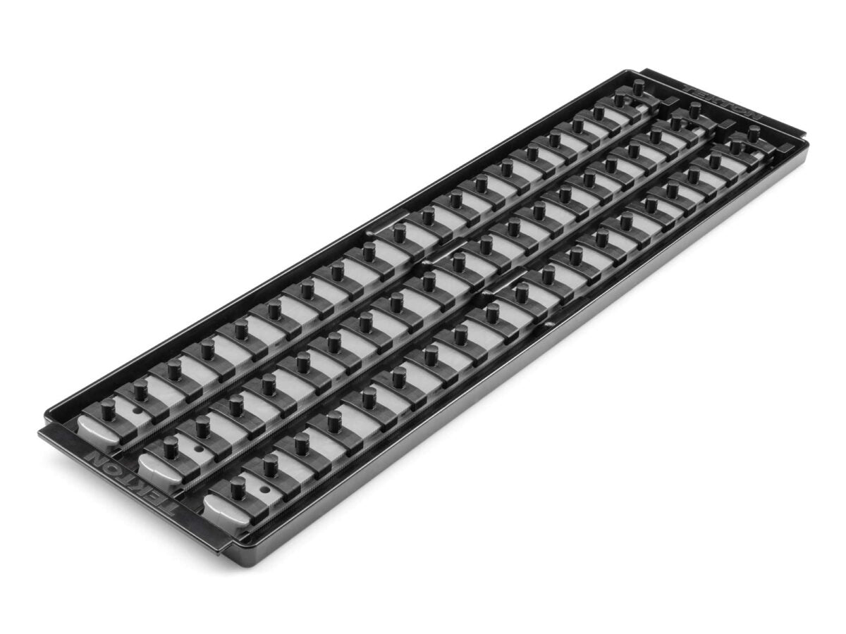 TEKTON 1/4 Inch Drive 3-Rail Socket Organizer Set, Gray (60-Tool) | OST07360 Main image