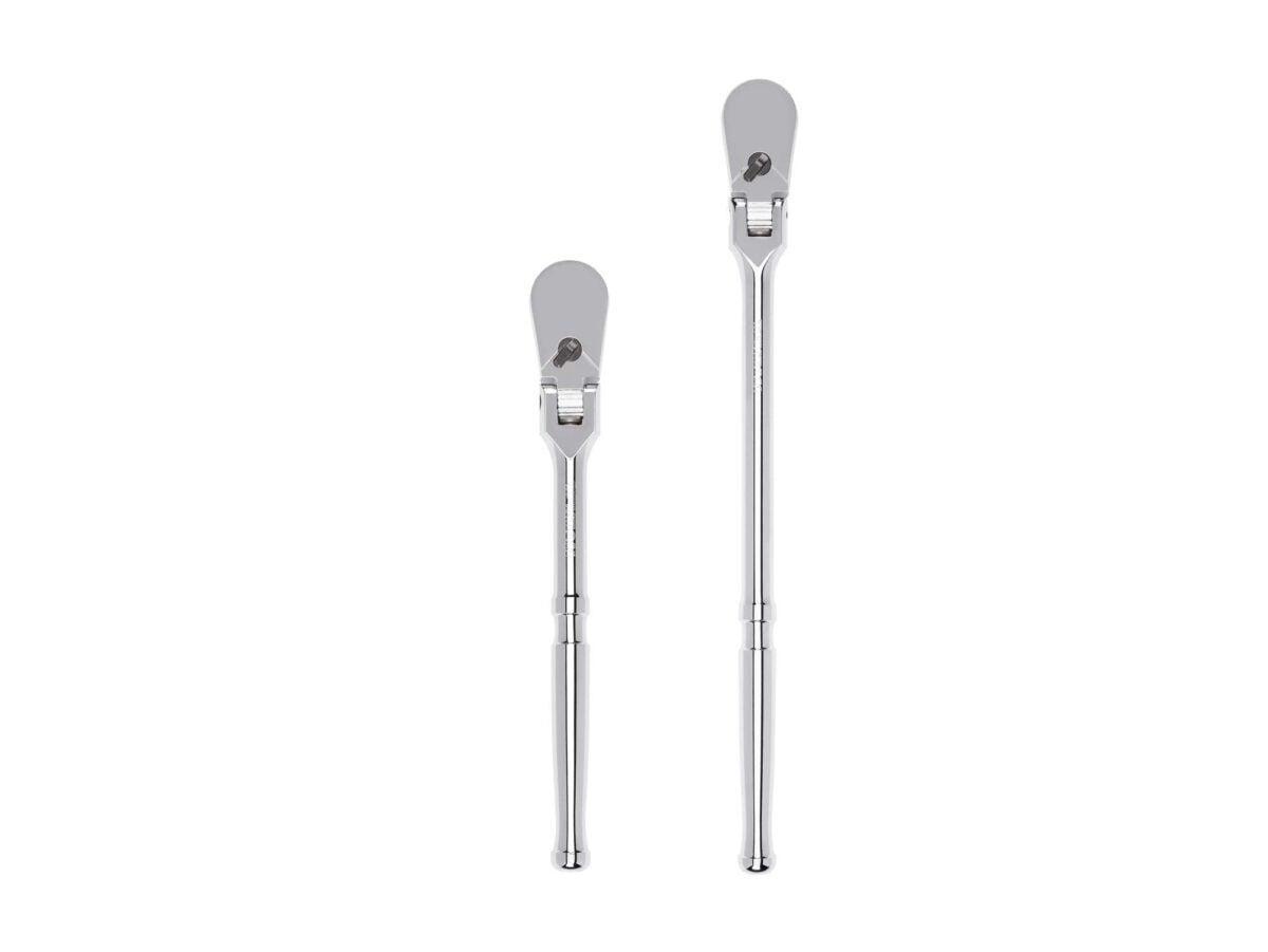 TEKTON 1/2 Inch Drive Flex Head Ratchet Set, 2-Piece (10-1/2, 14 in.) | SRH92201