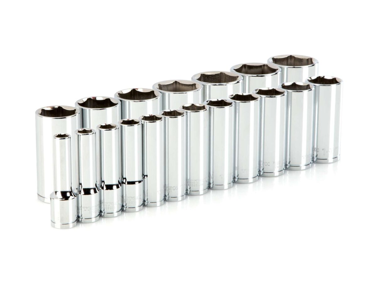 TEKTON 1/2 Inch Drive Deep 6-Point Socket Set, 19-Piece (3/8 - 1-1/2 in.) | SHD92013