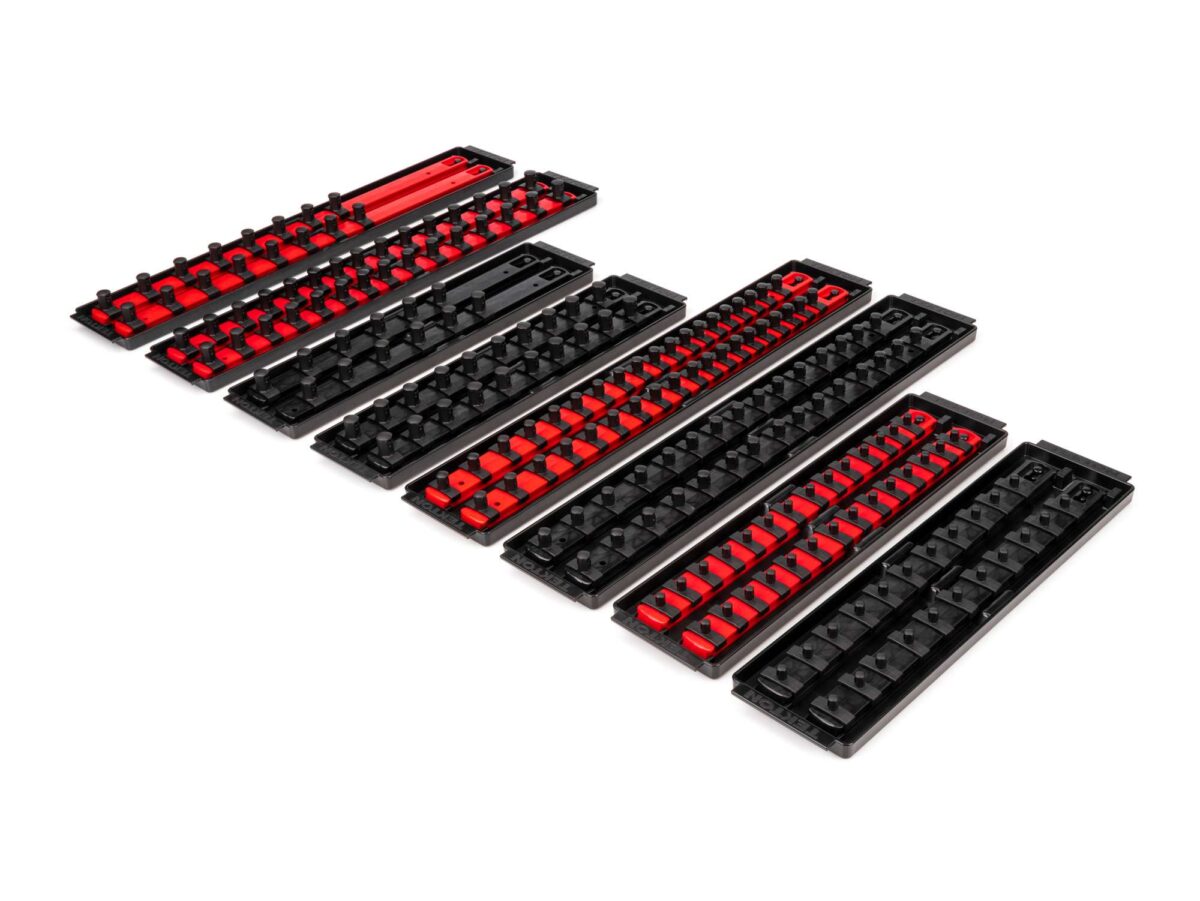 TEKTON 1/4, 3/8, 1/2 Inch Drive Socket Rail and Tray Set (196-Tool) | OST97902 Main image