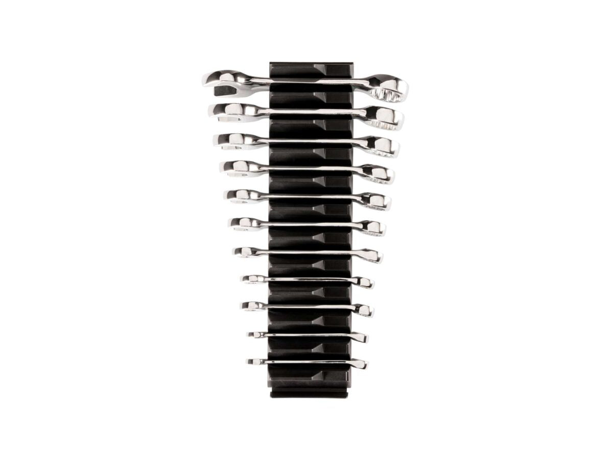 TEKTON Stubby Combination Wrench Set with Modular Organizers, 11-Piece (1/4-3/4 in.) | WCB95401 Main image