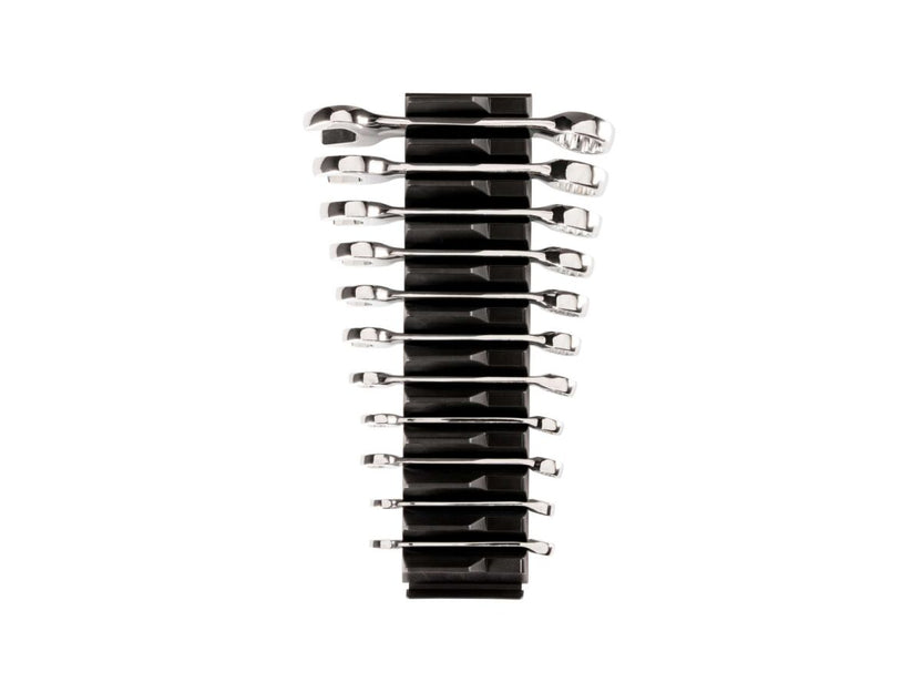 TEKTON Stubby Combination Wrench Set with Modular Organizers, 11-Piece (1/4-3/4 in.) | WCB95401 Main image