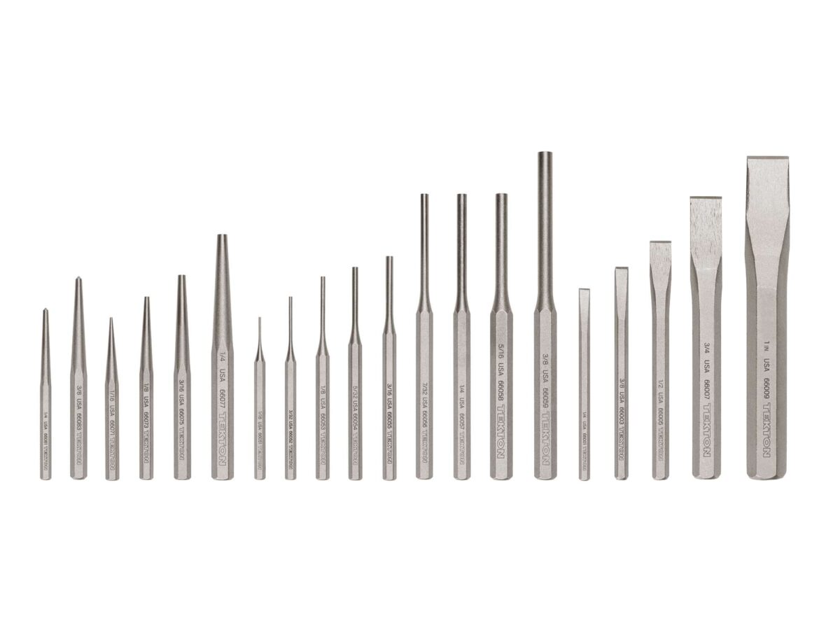 TEKTON Punch and Chisel Set, 20-Piece (Center, Solid, Pin, Chisel) | PNC99001 Main image