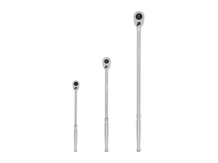 TEKTON 1/4, 3/8, 1/2 Inch Drive Quick-Release Long Ratchet Set, 3-Piece (9, 12, 18 in.) | SRH99123 Main image