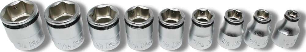 3/8 SQ. DR. NUT-GRIP, 9 PIECES -1/4", 5/16", 3/8", 7/16", 1/2", 9/16", 5/8", 11/16", 3/4" Main image