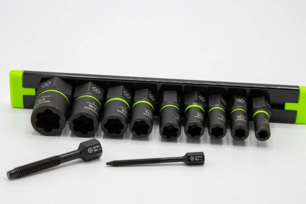 9-PC 1/4" Drive SAE RPT Socket Extractor Set (standard length
