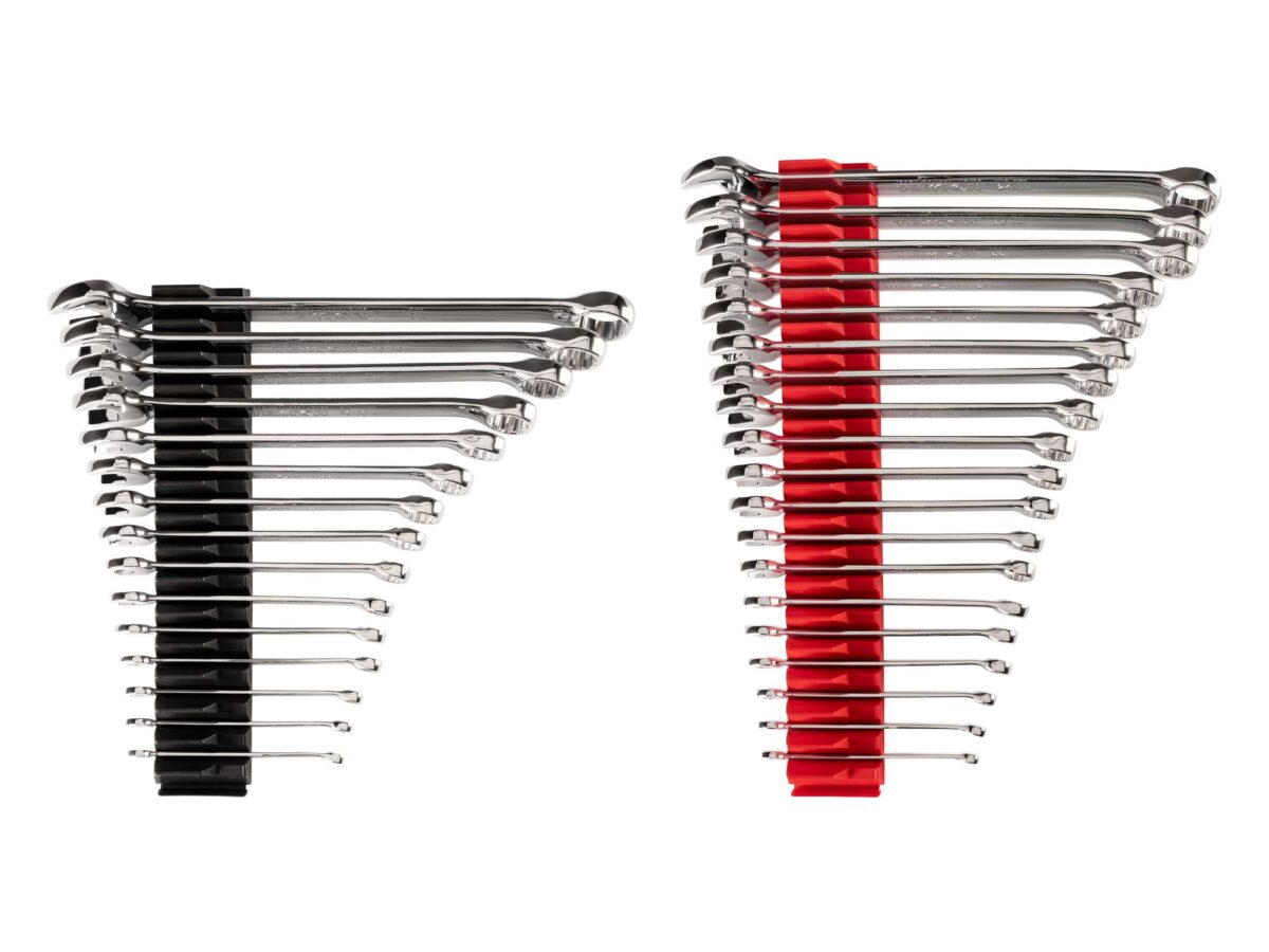 TEKTON Combination Wrench Set with Modular Organizers, 34-Piece (1/4-1 in., 6-24 mm) | WCB95302
