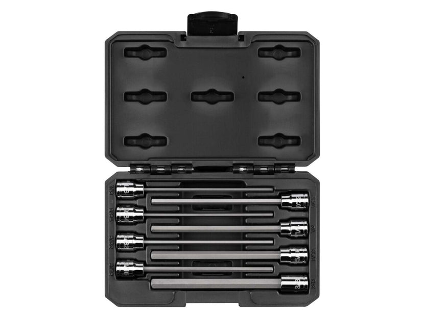 TEKTON 3/8 Inch Drive Long Hex Bit Socket Set with Case, 8-Piece (1/8-3/8 in.) | SHB91313 Main image