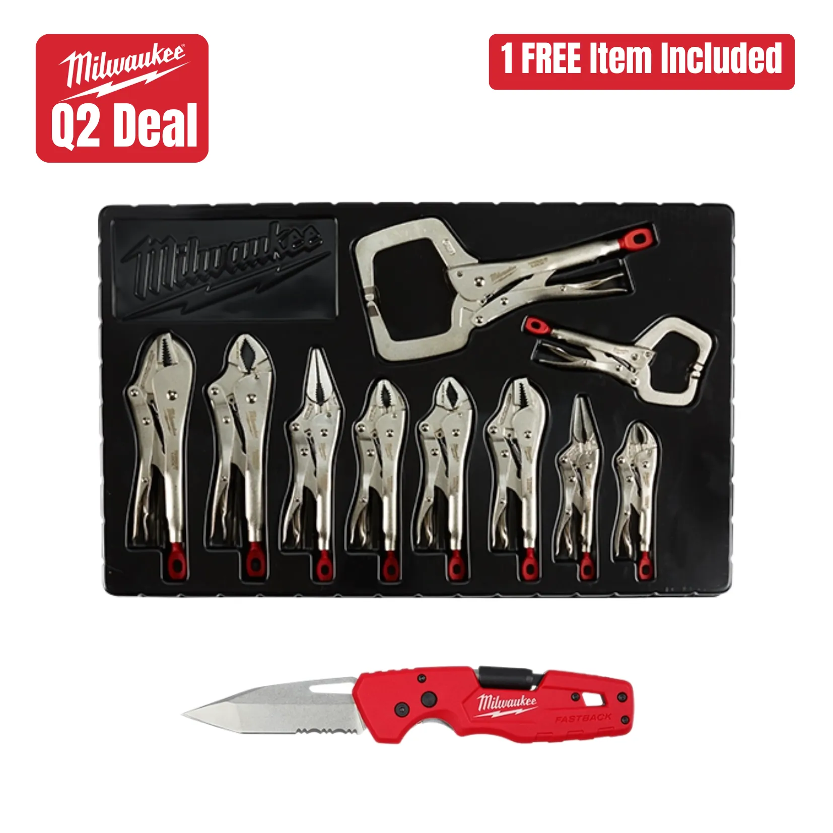 Milwaukee Torque Lock Locking Pliers with Screwdriver Set (16-Piece)